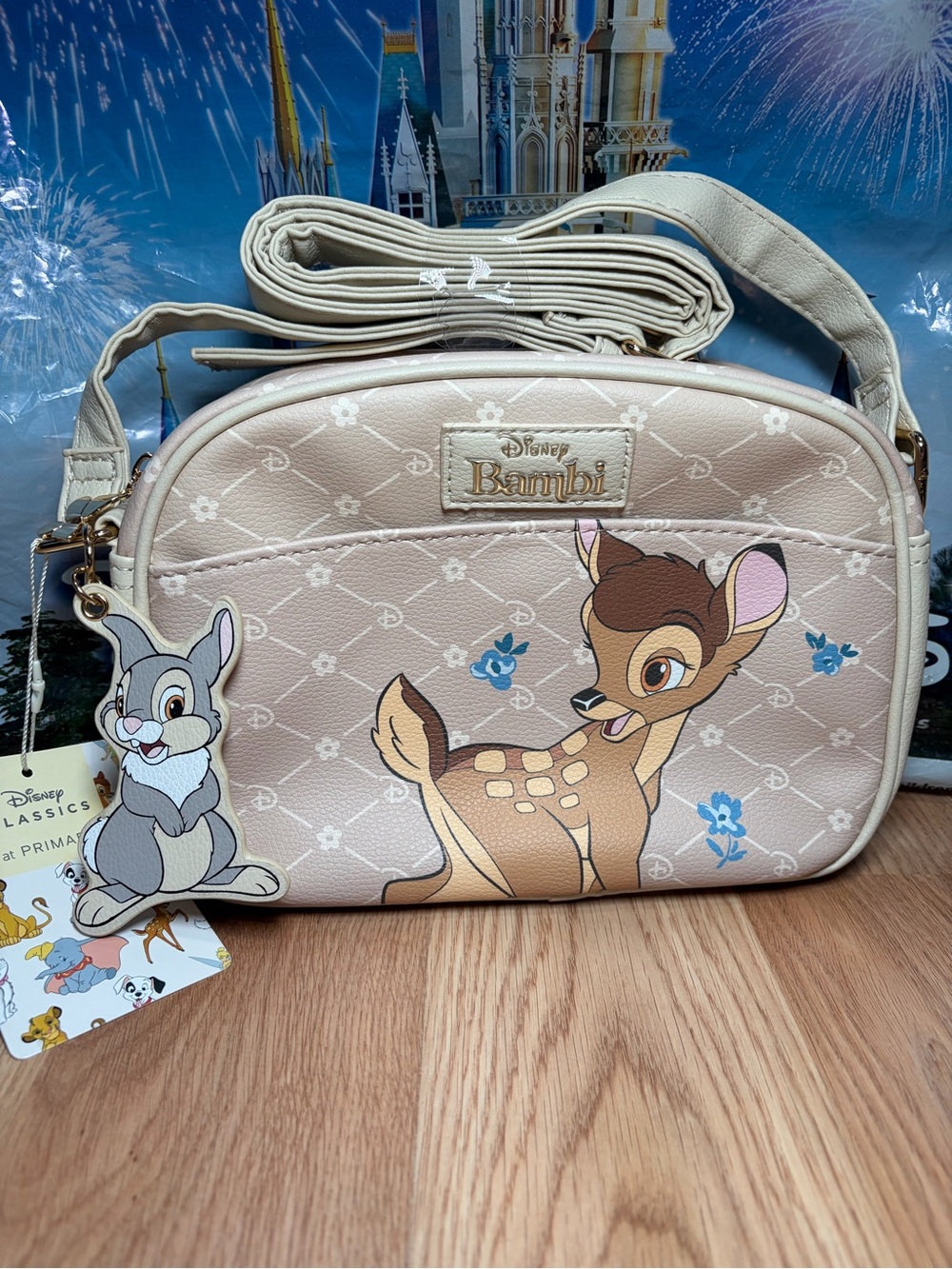 Disney Bambi with Thumper Charm Faux Leather Crossbody Bag Primark Exclusive NEW